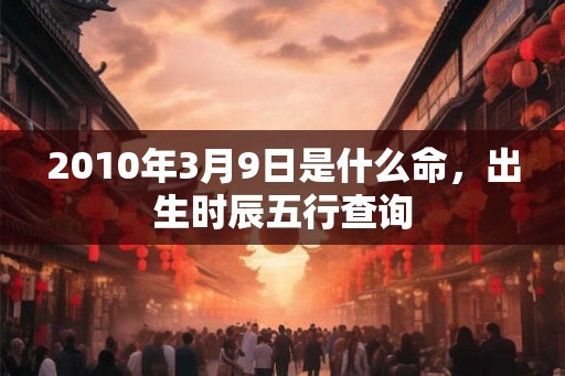 2010年3月9日是什么命，出生时辰五行查询
