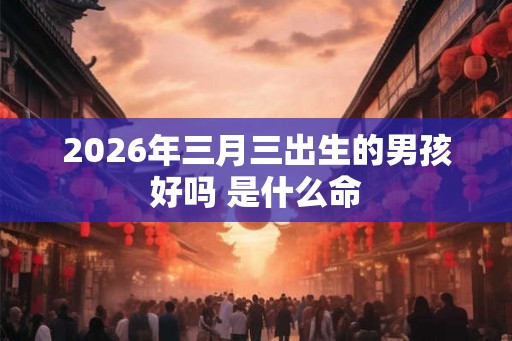 2026年三月三出生的男孩好吗 是什么命