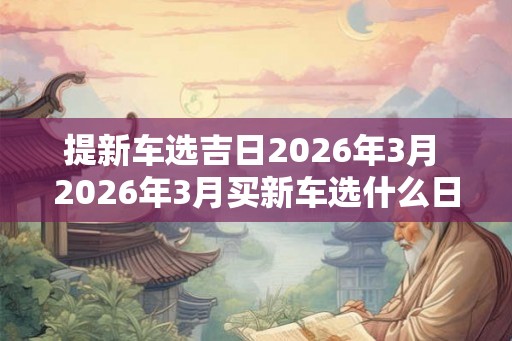 提新车选吉日2026年3月 2026年3月买新车选什么日子 提新车选吉日2026年3月 2026年3月买新车选什么日子