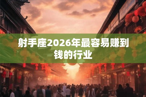 射手座2026年最容易赚到钱的行业