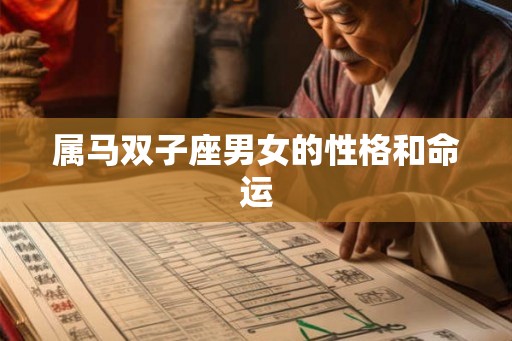 属马双子座男女的性格和命运