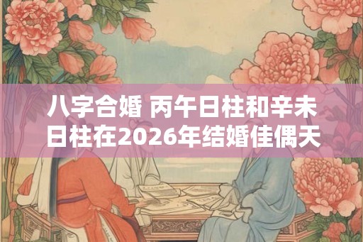 八字合婚 丙午日柱和辛未日柱在2026年结婚佳偶天成