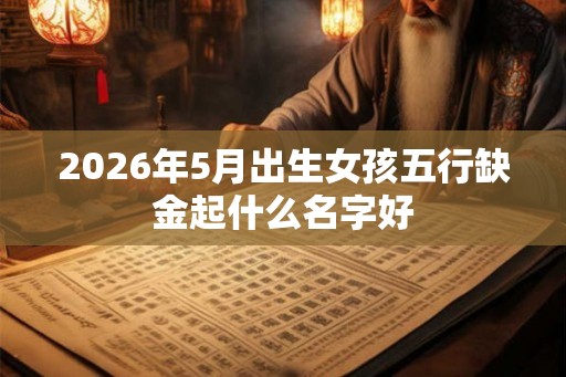 2026年5月出生女孩五行缺金起什么名字好