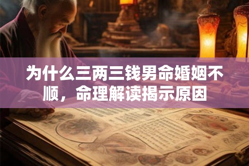 为什么三两三钱男命婚姻不顺，命理解读揭示原因