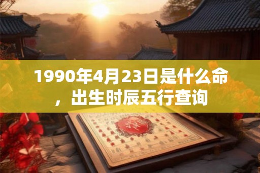 1990年4月23日是什么命,出生时辰五行查询 1990年4月23日是什么命,出生时辰五行查询