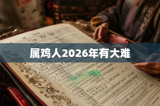 属鸡人2026年有大难 属鸡人2026年有大难