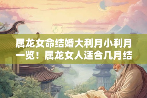属龙女命结婚大利月小利月一览！属龙女人适合几月结婚？