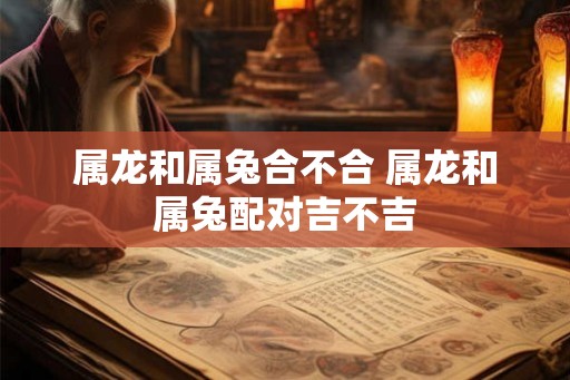 属龙和属兔合不合 属龙和属兔配对吉不吉