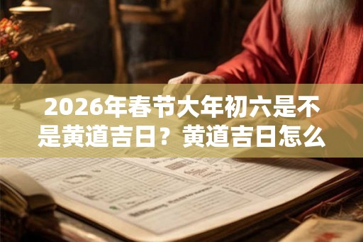 2026年春节大年初六是不是黄道吉日？黄道吉日怎么看？