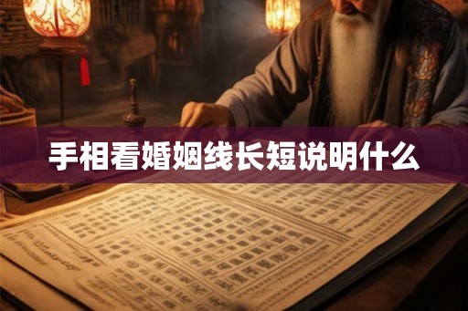 手相看婚姻线长短说明什么