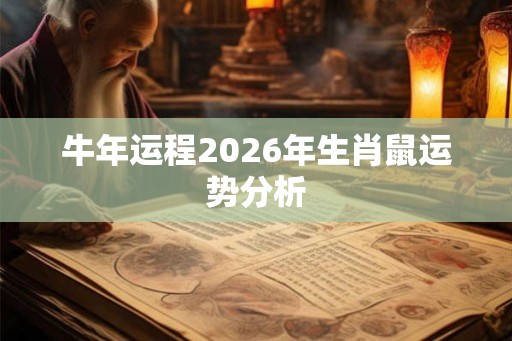 牛年运程2026年生肖鼠运势分析 牛年运程2026年生肖鼠运势分析