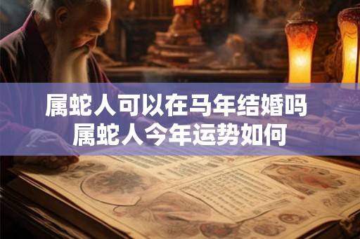 属蛇人可以在马年结婚吗 属蛇人今年运势如何 属蛇人可以在马年结婚吗 属蛇人今年运势如何