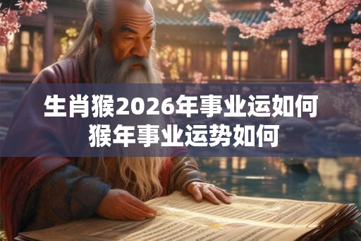 生肖猴2026年事业运如何 猴年事业运势如何