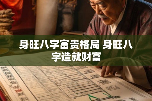 身旺八字富贵格局 身旺八字造就财富