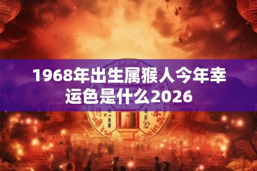 1968年出生属猴人今年幸运色是什么2026