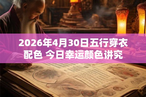 2026年4月30日五行穿衣配色 今日幸运颜色讲究