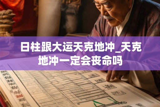 日柱跟大运天克地冲_天克地冲一定会丧命吗 日柱跟大运天克地冲_天克地冲一定会丧命吗