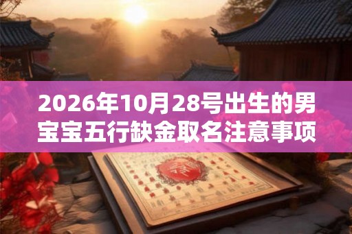 2026年10月28号出生的男宝宝五行缺金取名注意事项 2026年10月28号出生的男宝宝五行缺金取名注意事项