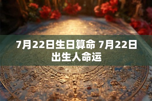7月22日生日算命 7月22日出生人命运 7月22日生日算命 7月22日出生人命运