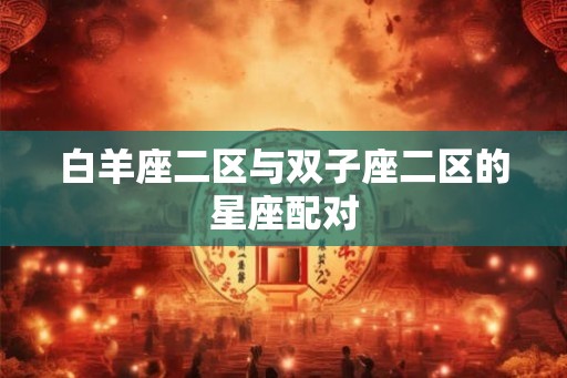 白羊座二区与双子座二区的星座配对