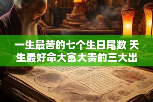 一生最苦的七个生日尾数 天生最好命大富大贵的三大出生日