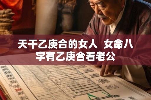 天干乙庚合的女人  女命八字有乙庚合看老公