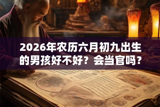 2026年农历六月初九出生的男孩好不好？会当官吗？