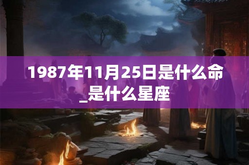 1987年11月25日是什么命_是什么星座