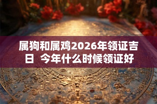 属狗和属鸡2026年领证吉日  今年什么时候领证好