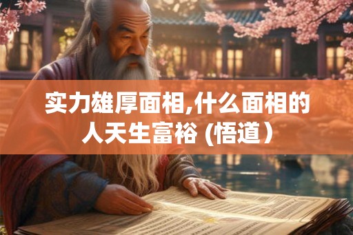 实力雄厚面相,什么面相的人天生富裕 (悟道）