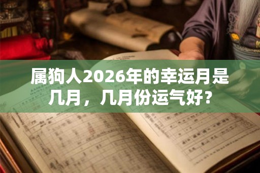 属狗人2026年的幸运月是几月，几月份运气好？