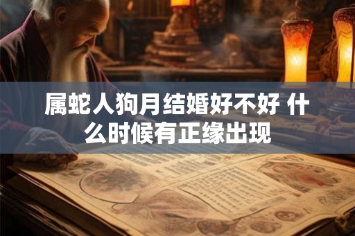 属蛇人狗月结婚好不好 什么时候有正缘出现