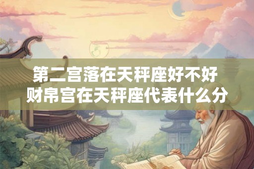 第二宫落在天秤座好不好 财帛宫在天秤座代表什么分析