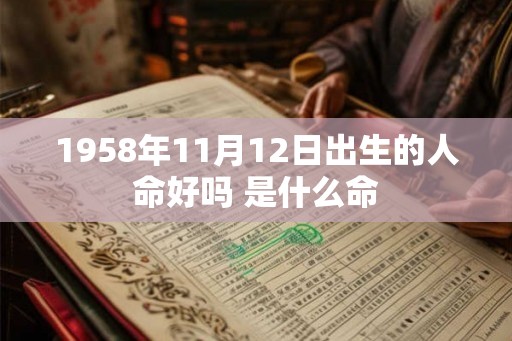 1958年11月12日出生的人命好吗 是什么命