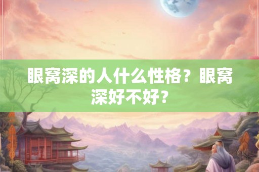 眼窝深的人什么性格?眼窝深好不好? 眼窝深的人什么性格?眼窝深好不好?
