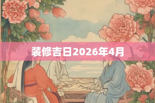 装修吉日2026年4月 装修吉日2026年4月