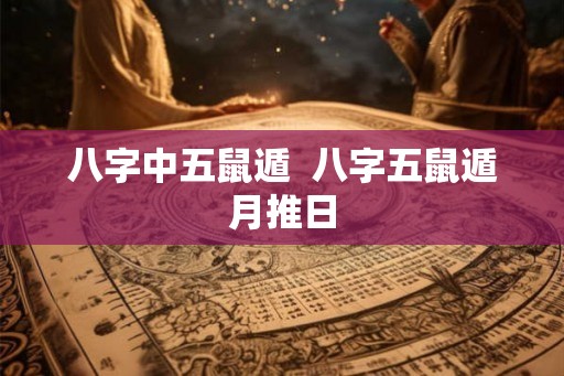 八字中五鼠遁  八字五鼠遁月推日