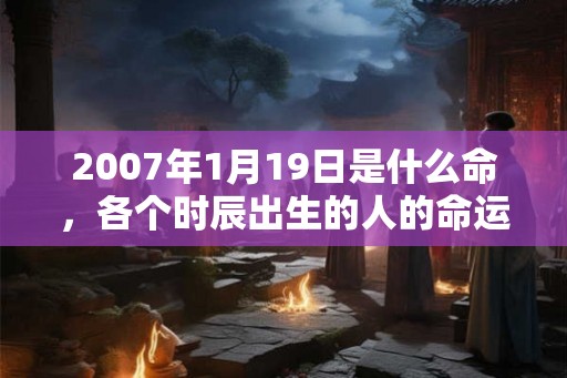 2007年1月19日是什么命，各个时辰出生的人的命运