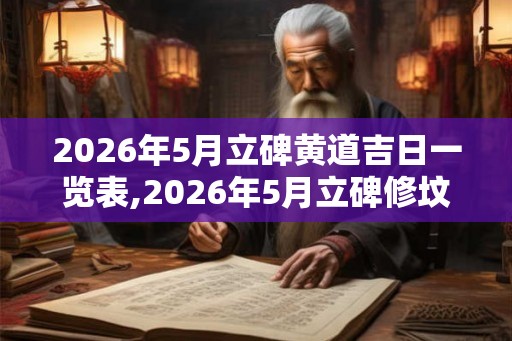 2026年5月立碑黄道吉日一览表,2026年5月立碑修坟吉日 2026年5月立碑黄道吉日一览表,2026年5月立碑修坟吉日