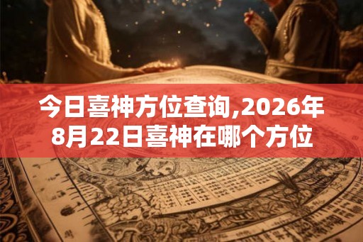 今日喜神方位查询,2026年8月22日喜神在哪个方位 今日喜神方位查询,2026年8月22日喜神在哪个方位