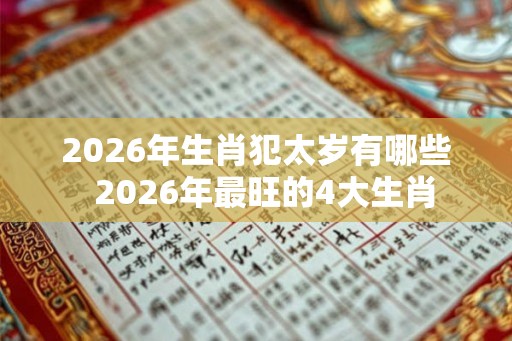 2026年生肖犯太岁有哪些  2026年最旺的4大生肖