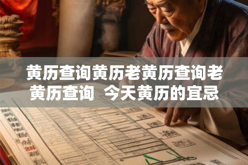 黄历查询黄历老黄历查询老黄历查询  今天黄历的宜忌和吉时