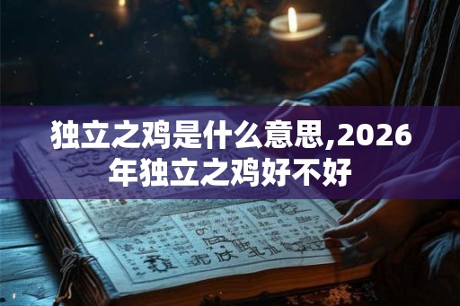 独立之鸡是什么意思,2026年独立之鸡好不好