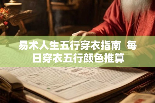 易术人生五行穿衣指南  每日穿衣五行颜色推算