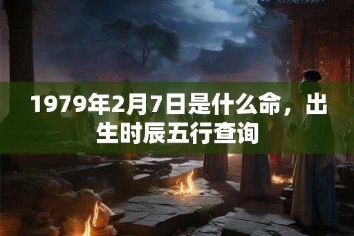 1979年2月7日是什么命，出生时辰五行查询