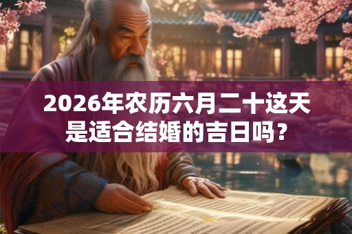 2026年农历六月二十这天是适合结婚的吉日吗？