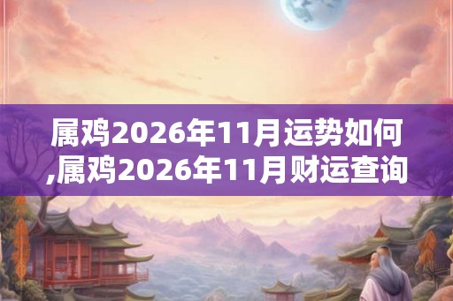 属鸡2026年11月运势如何,属鸡2026年11月财运查询 属鸡2026年11月运势如何,属鸡2026年11月财运查询