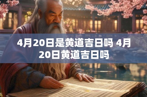 4月20日是黄道吉日吗 4月20日黄道吉日吗