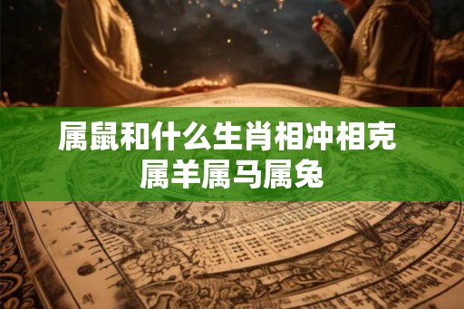 属鼠和什么生肖相冲相克 属羊属马属兔