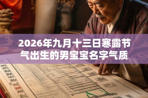 2026年九月十三日寒露节气出生的男宝宝名字气质 2026年九月十三日寒露节气出生的男宝宝名字气质